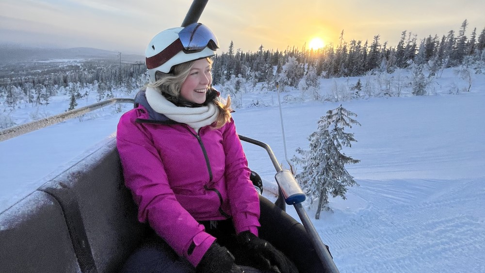 In de skilift van Trysil.